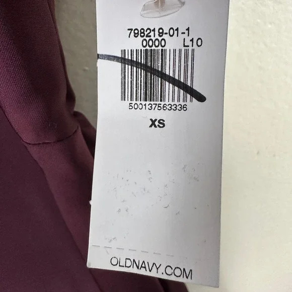 Old Navy Women's XS Slip Dress Burgundy Lace Trim V-Neck Midi NEW - Picture 6 of 8